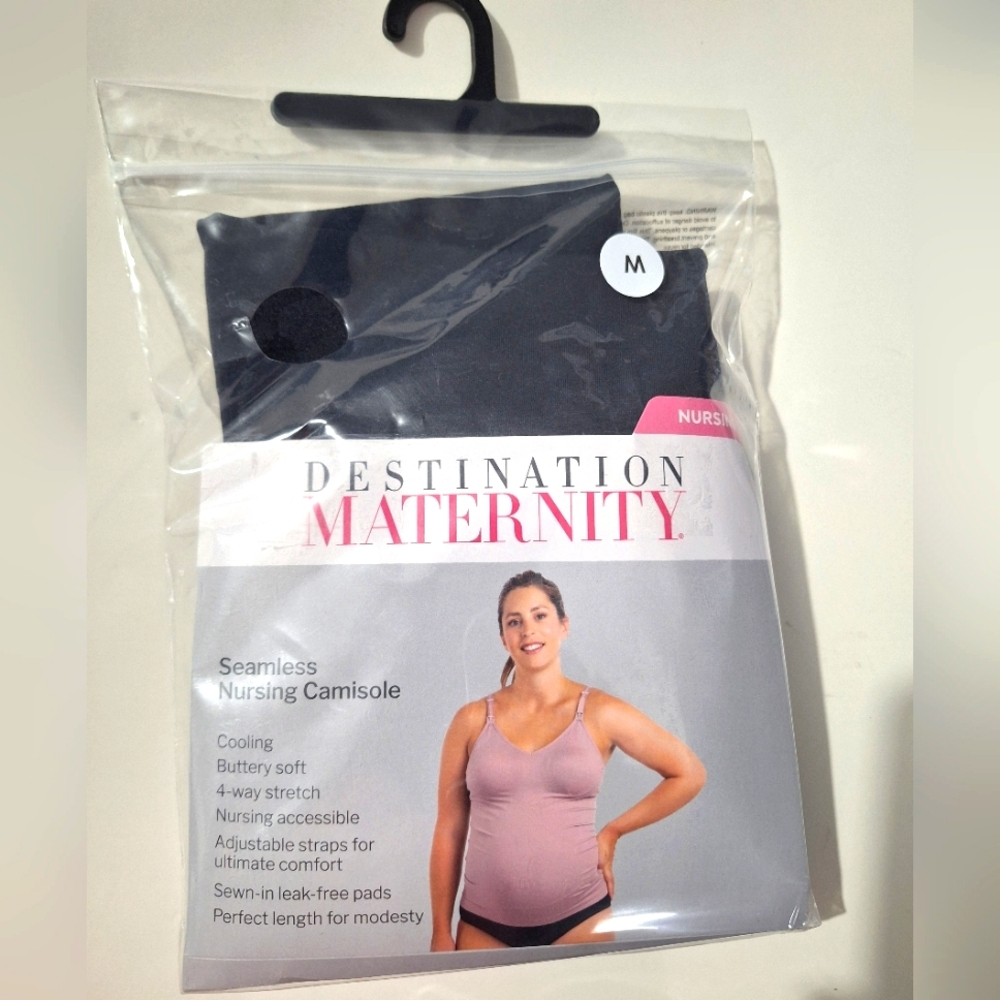 Destination Maternity Seamless Nursing Cami - Black - NEW - Picture 2 of 2